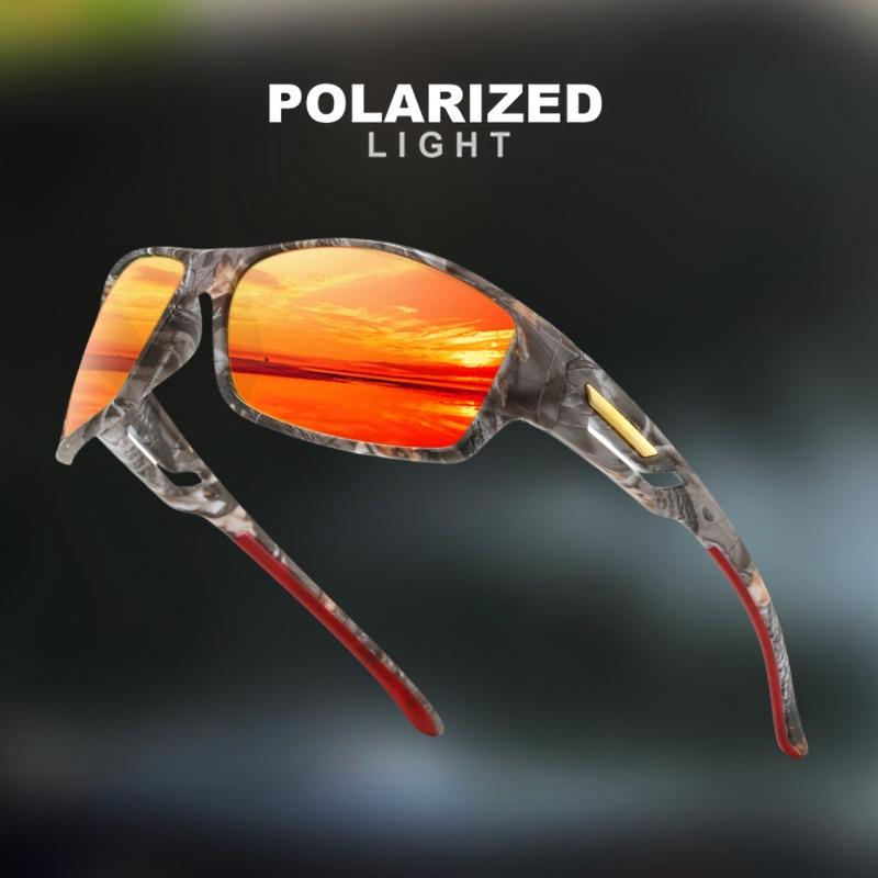 1/3 Sports Polarized Sunglasses Camouflage Wraparound Frame Multicolor Lenses for Driving Fishing UV Protection Unisex Eyewear 7