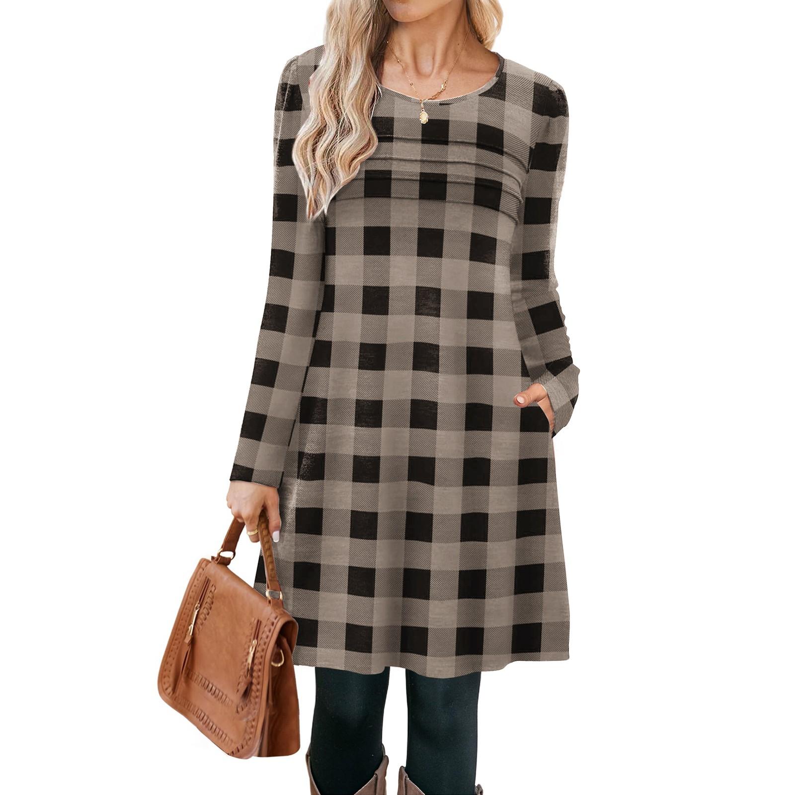 

Женские повседневные модные платья с длинным рукавом, с графическим принтом, винтажные, с карманами S шафрановый