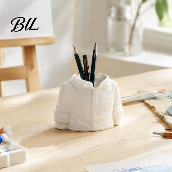 Cute Desk Accessories for Office 3D Printed Shirt Shape Pen Holder, Novelty Stationery Organizer, Small Holder Decorative Large Capacity Container