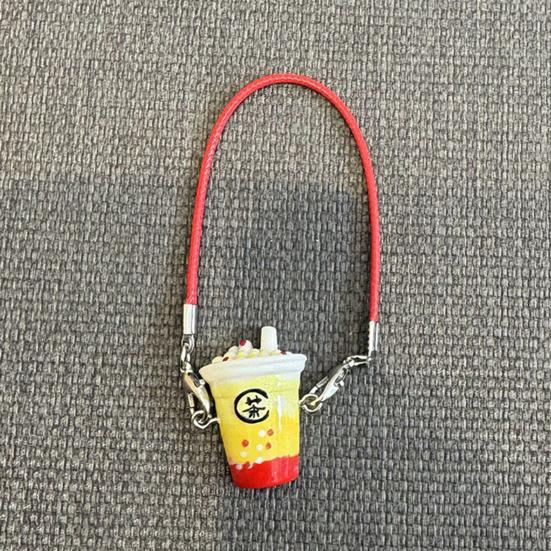 Miniature Bubble Tea Cup Hair Clip Accessory DIY Creamy Epoxy Doll Jewelry Attachment Decorative Component Pendant