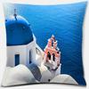 45*45cm Greece Santorini Series Pattern Pillow Square Pillowcase Cushion Cover Home Sofa Textile Pillowcase Home Decoration