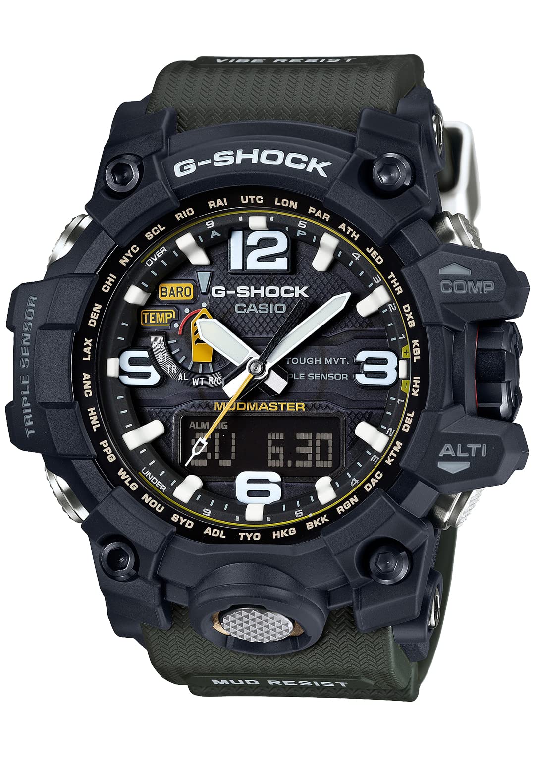 

Casio MUDMASTER Solar Watch Green G-Shock Radio-Controlled GWG-1000-1A3JF Men s