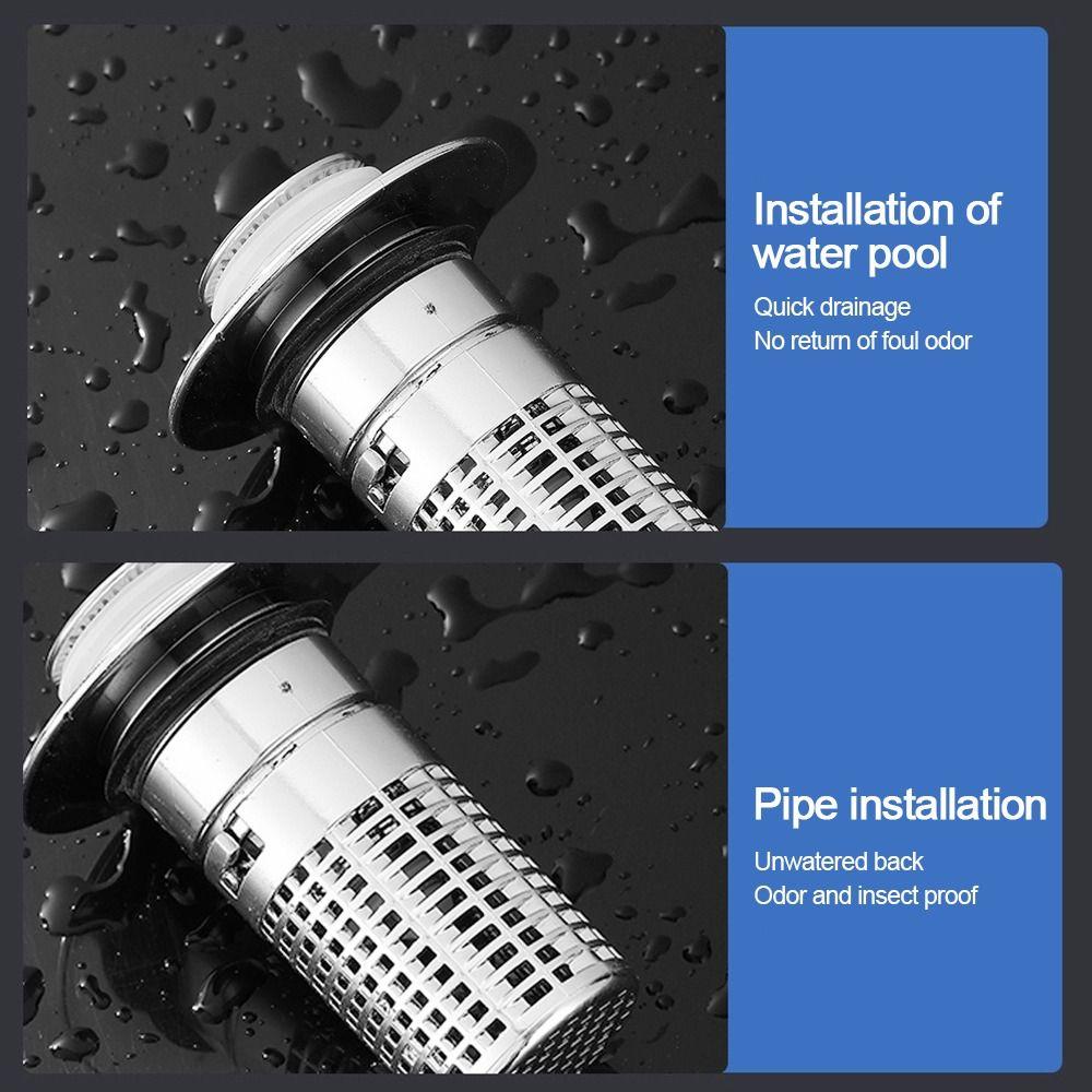 Anti-clog Floor Drain Filter Mesh Hair Trap Washbasin Bounce Core Bathroom Accessory