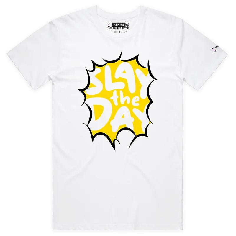 VOICEART Slay the Day Lifestyle Motivation T-Shirt with Premium Graphic Design