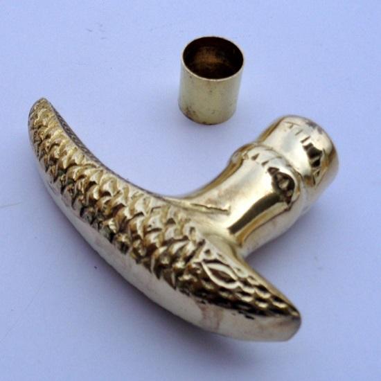 Mâner din alamă în stil vintage de designer pentru baston