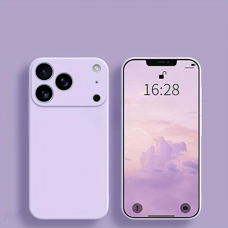 Liquid Silicone Plain Phone Case For iPhone 17 16 15 14 13 12 Pro Max 16 Plus 17Pro Air Soft TPU Camera Protector Cover