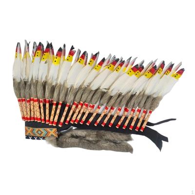 Native American Artificial Feather Headdress for Costumes Multipurpose