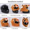Rabbit Ear Cute Full Face Motorcycle Helmet Cover Cartoon Plush Fluffy Funny Protection Decoration Cap for Fun Ride and Gift