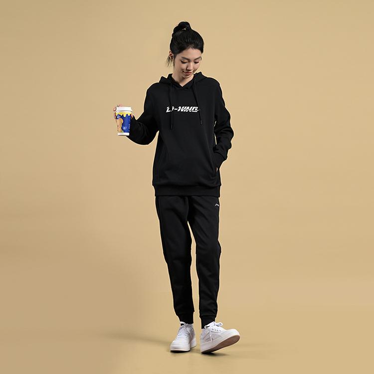 Li Ning Sweatshirts Unisex Hooded Thickened Regular AWDUH91-1