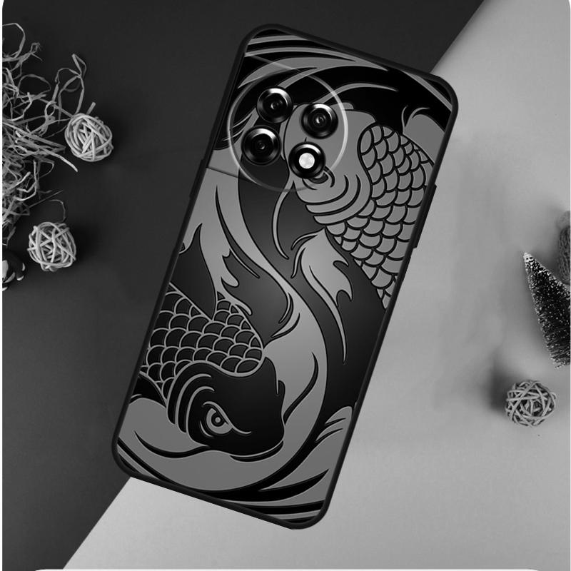 Koi Fish Yin Yang Art For OnePlus Nord CE 4 3 2 Lite N20 N30 9 10 Pro 8T 9RT 10T 10R 13R 12R 11 12 13 Phone Case