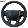 DIY Suede Car Steering Wheel Cover For Honda Accord 9 2013-2017 Crosstour 13-15