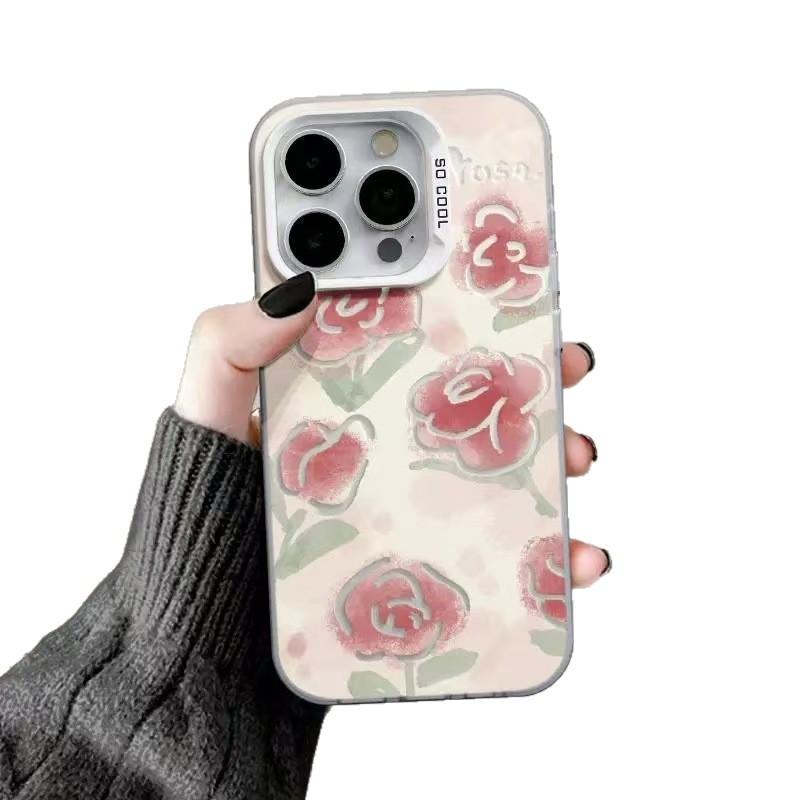 The new rose is suitable for iphone17 mobile phone case 11 Apple 16promax/15 anti-drop 14pro13 Europe and America 12