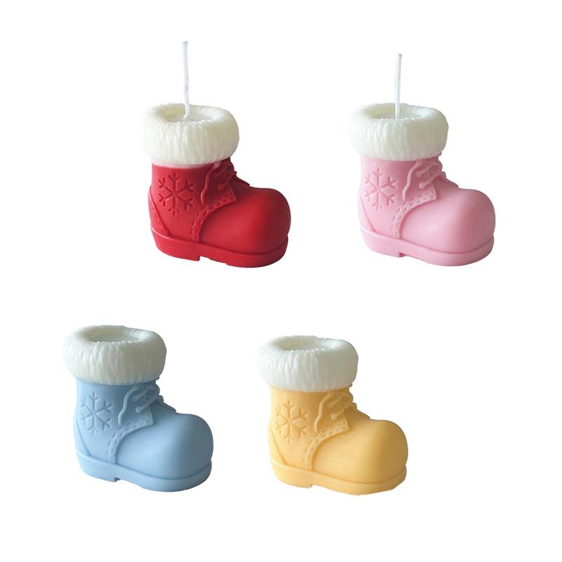 Christmas Handmade Candles Party Decoration Aromatherapy Christmas Gift Room Fragrance Festive Atmosphere 6x6.5x4.5cm