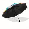 Hello Kitty,Rainbow Automatic Opening and Closing Parasol Compact Travel Umbrella with 8 Ribs for Women and Men Ideal Birthday/Christma