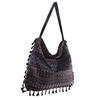 Women'S Canvas Bag Ethnic Style Shoulder Bag Cotton Linen Handbags Fashion Fringed Shoulder Bag Literary Style Large Capacity Handbags