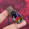 Faceted Ammolite Pendant Copper Wire Wrapped Pendant Natural Gemstone Pendant Copper Wire Jewelry for Gifts Handmade Pendant Wedding Jewelry
