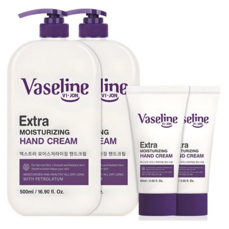 

Vaseline Hand Cream Set – 500ml × 2 + 60ml × 2