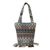 Trendy Ethnic Inspired Large Capacity Bucket Bag 2023 Fashion Striped Women's Handbag