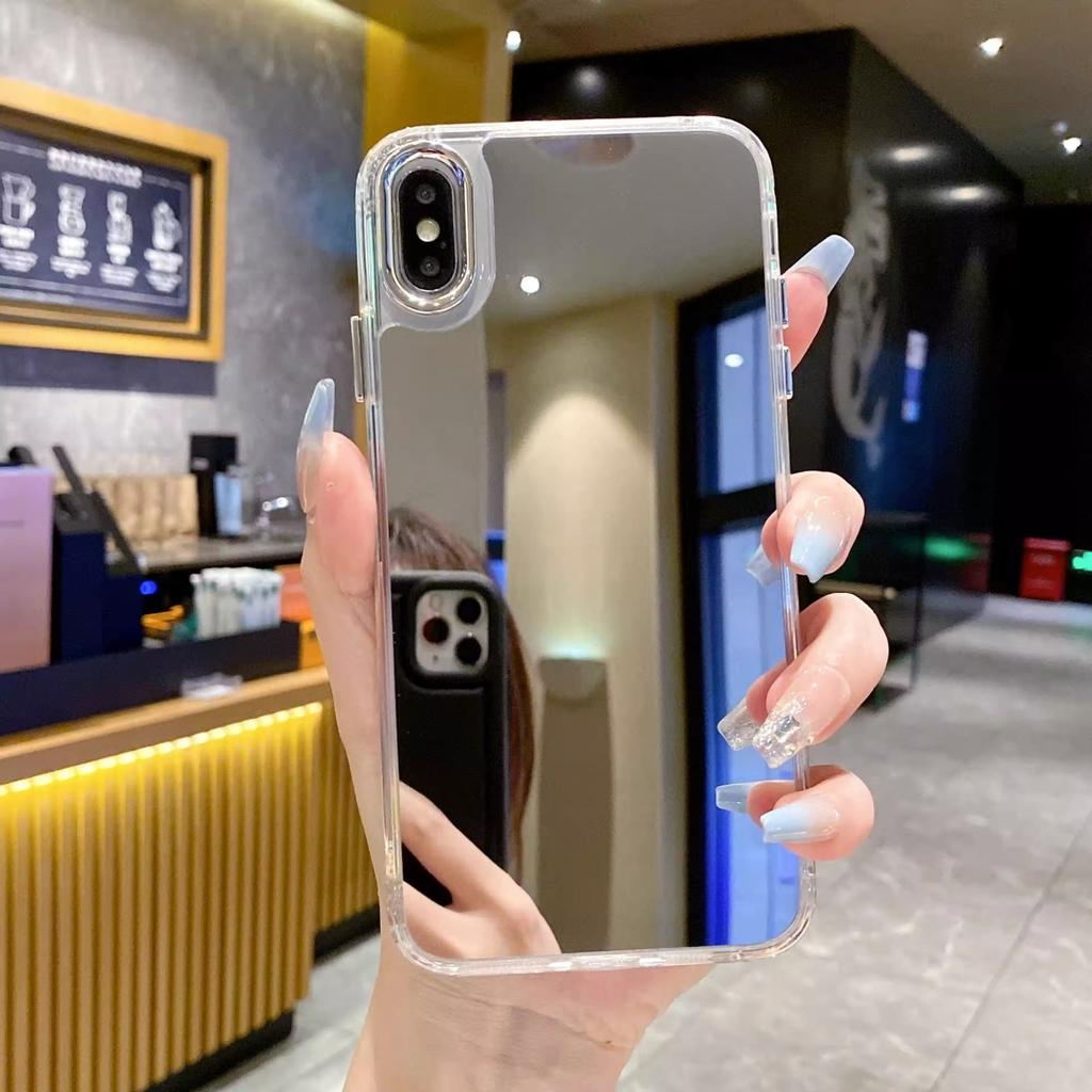 Ins Acrylic Plated Lens Mirror Mobile Phone Case for Samsung S24Ultra Beauty Mirror Case S23