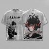 Manga My Hero Academia Aizawa Shouta Printed Tee Men Women Clothing Washed Cotton T-shirt Vintage Casual T Shirt Harajuku Tshirt