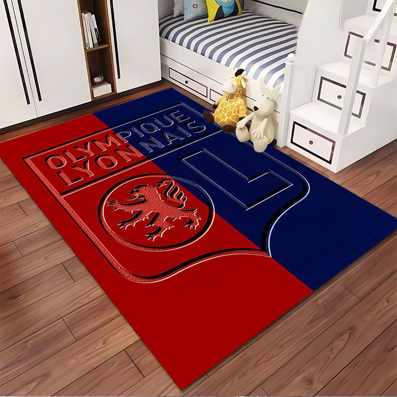 Olympique Lyonnais Logo Rug Suitable As a Non-slip Mat for the Living Room or Bedroom Sofa