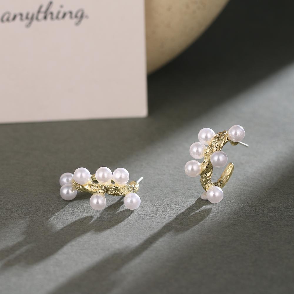 Simple Creative Exaggerated Pineapple Love Heart-shaped Geometric Chain Earrings Women Personality Geometric Girl Earrings