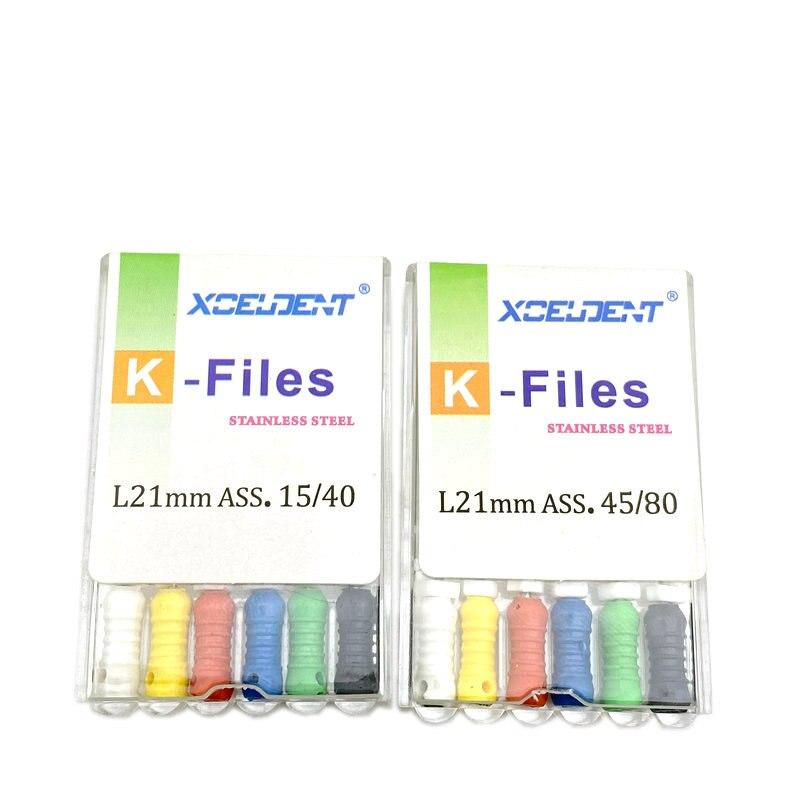 21mm Dental K Files Root Canal Endo Files Dental Hand Files Stainless Steel K Files Dentist Tools