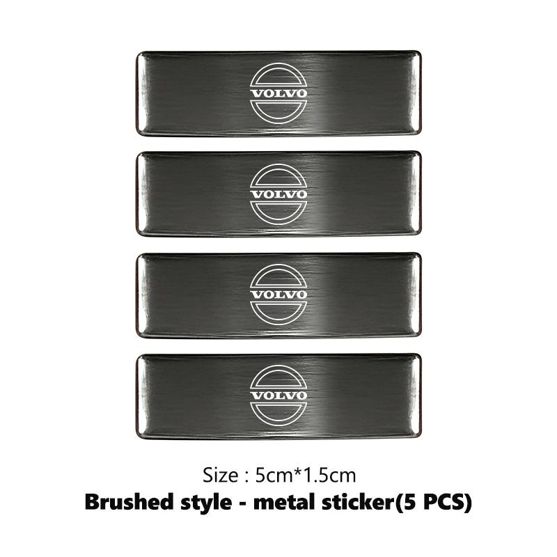 For Volvo Aluminum Alloy Car Body Decals Auto Exterior Interior Metal Stickers V60 V50 V40 S80 S60 S90 C40 XC40 V70 XC70 XC60 JL9