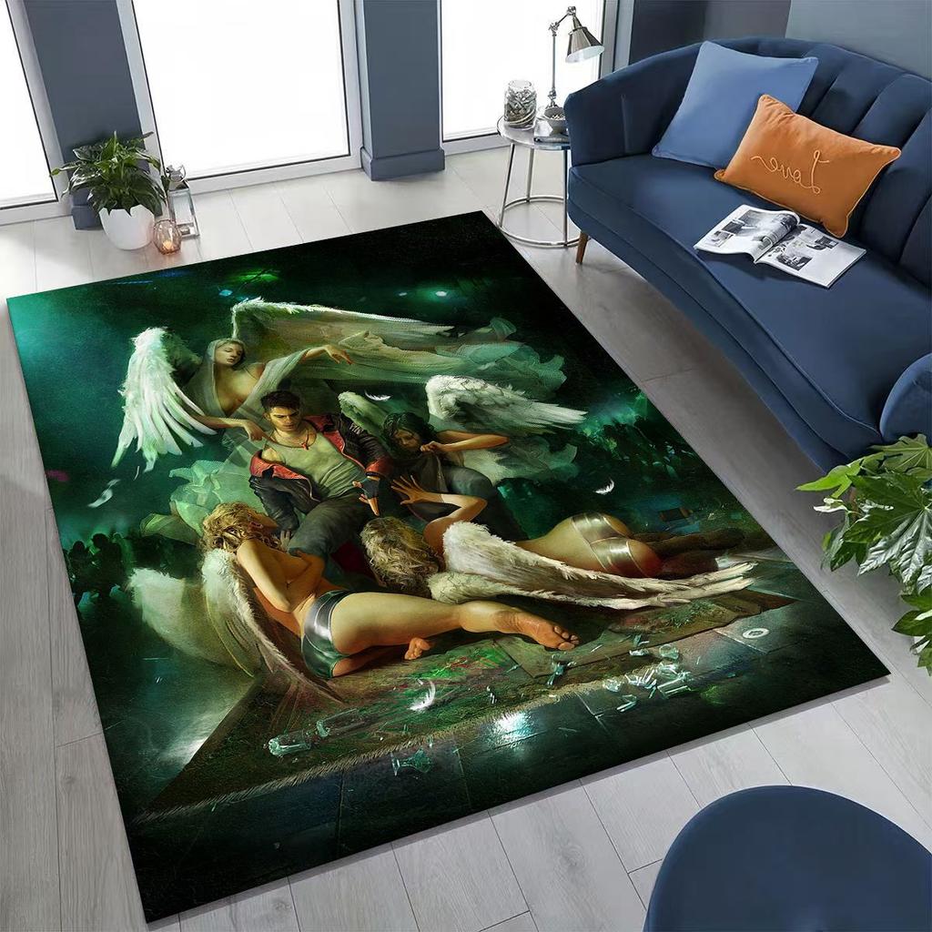 3D D-Devil May Cry DMC Games Vergil Dante Tapijt voor Slaapkamer Woonkamer Bank Huis Deurmat Decor, Groot Kinderspeel Antislip Vloermat