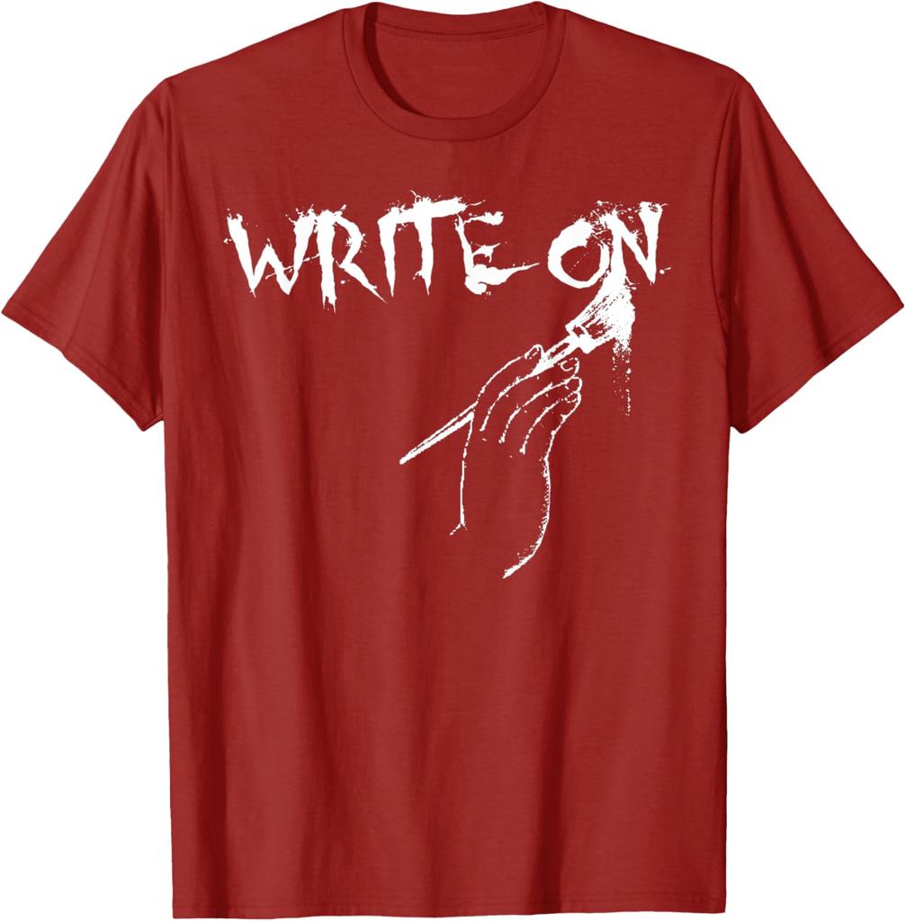 Write On Paint Brush Graphic Tee Men Soft Cotton Casual Short Sleeve TShirt Gift