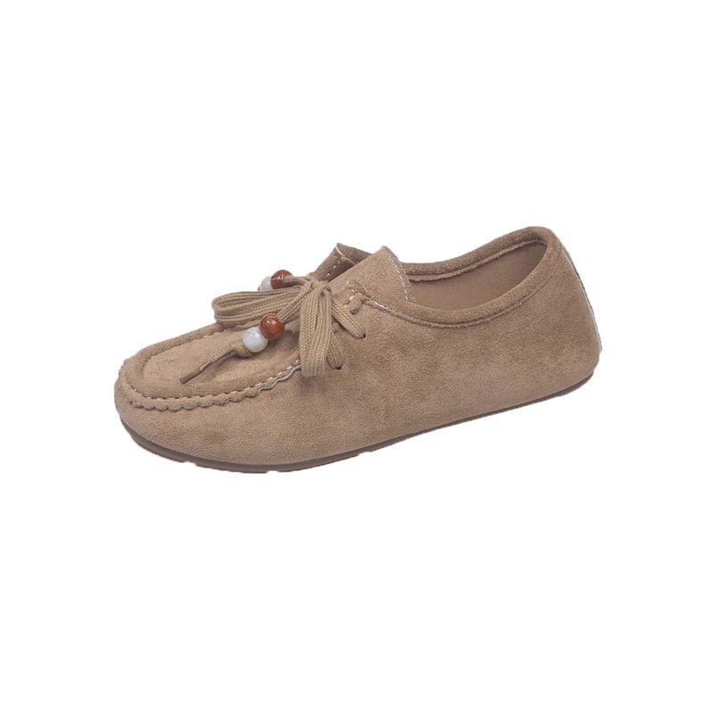 Retro Lace-up German Training Shoes Women's 2025 Early Autumn New Platform Loafer Single Shoes Casual Sports Boken Kangaroo Shoes
