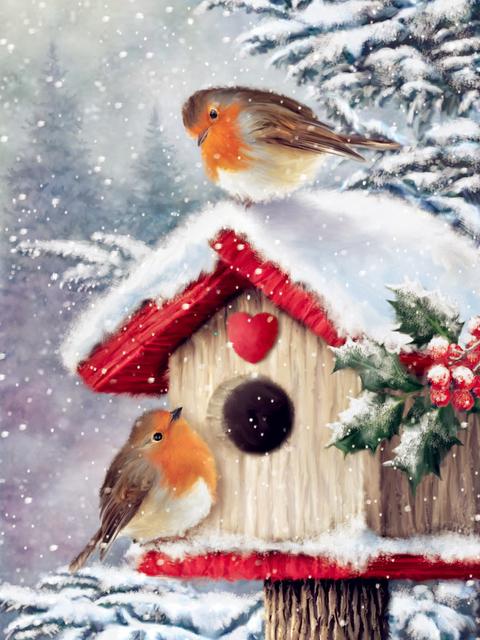 New Diamont Embroidery Snowman Scenery Diamond Painting Animal Bird Full Square Round Christmas Mosaic Diy Snowflake Home Decor