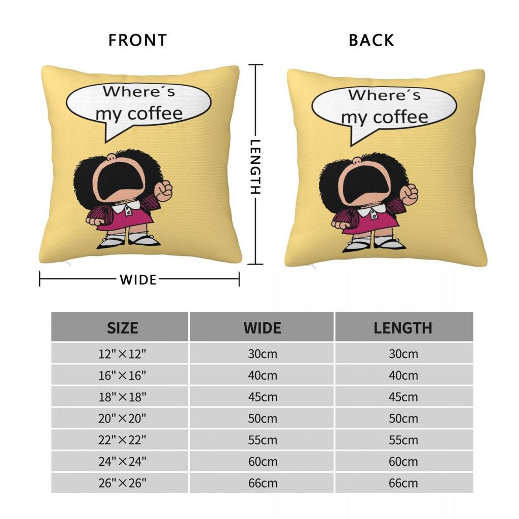 Federa per Cuscino da Caffè Mafalda Morbido Poliestere Copricuscino Decorativo Copricuscino da Lancio Quadrato 40*40Cm