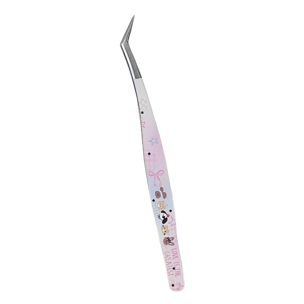 

Stainless Steel False Eyelash Tweezers High Precision Eyelash Curler Miniature Scene Stickers Style 1