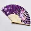 Japanese Floral Hand Fan for Music Festival Dance Gift Performances Home
