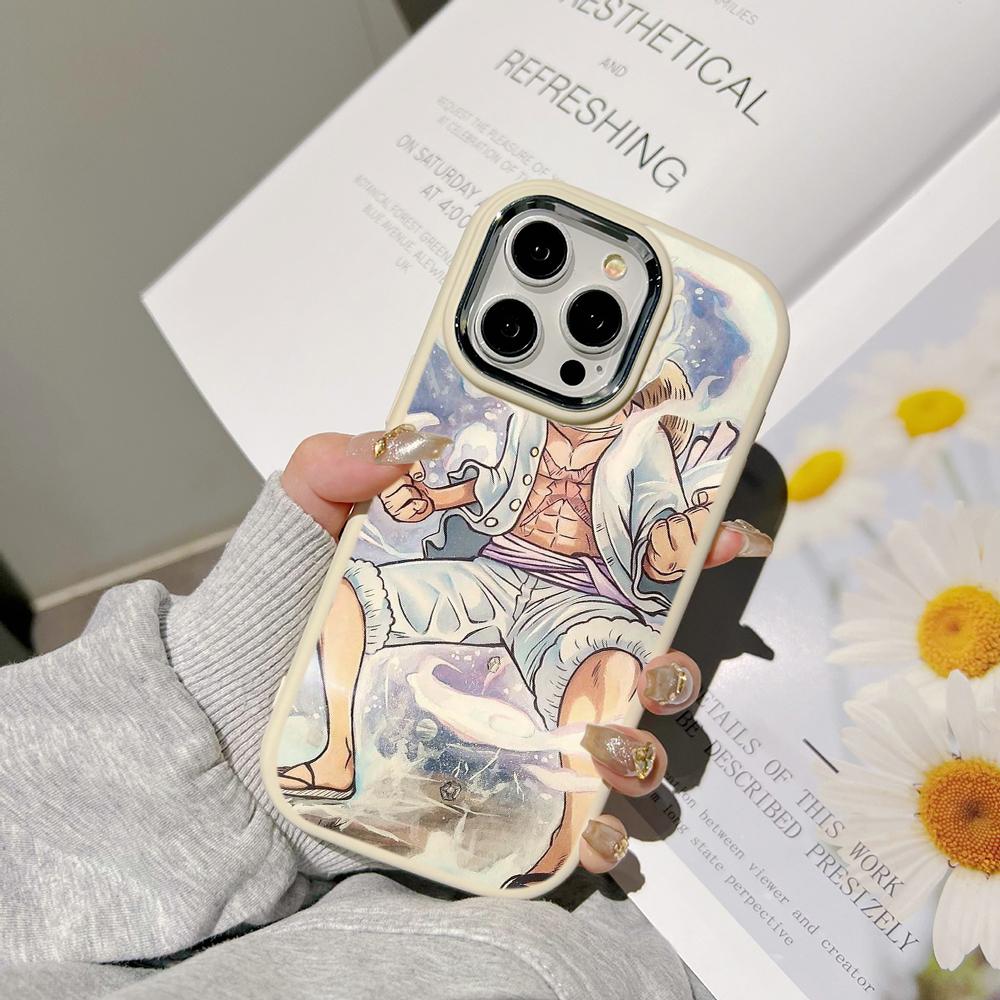 Ae92 One Piece Luffy Gear 5 Phone Cases for Samsung A13 A32 A53 A04 A54 S23 S24 Ultra Infinix Hot 40 Huawei P30 Pro Metal Camera Protective Back Cover
