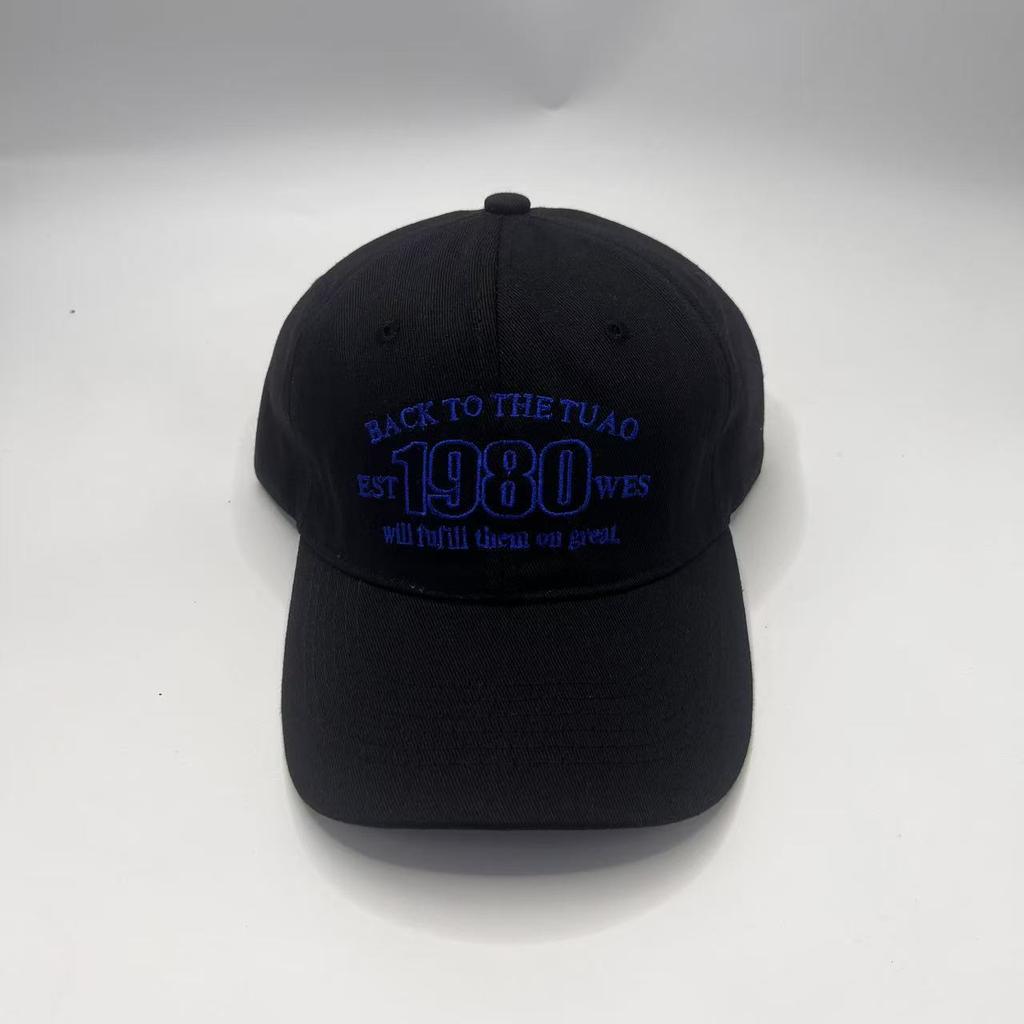 Fashion Hat deepened and enlarged cap men's and women's spring and summer 1980 embroidered visor hat Korean version versatile soft top baseball cap
