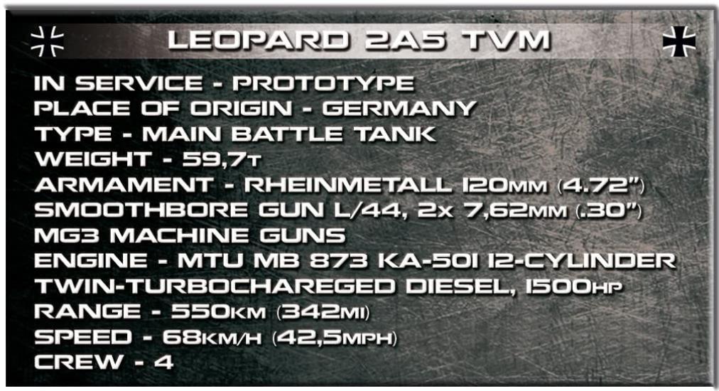 Armed Forces #2620 Leopard 2 A5 (German Army) 135 Scale [Military Block - COBI]