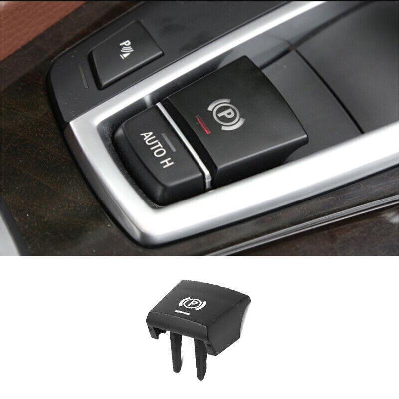 For BMW 7 Series 2009-2015 Matte Black Gear Shift Brake Button Sticker Trim 1PCS