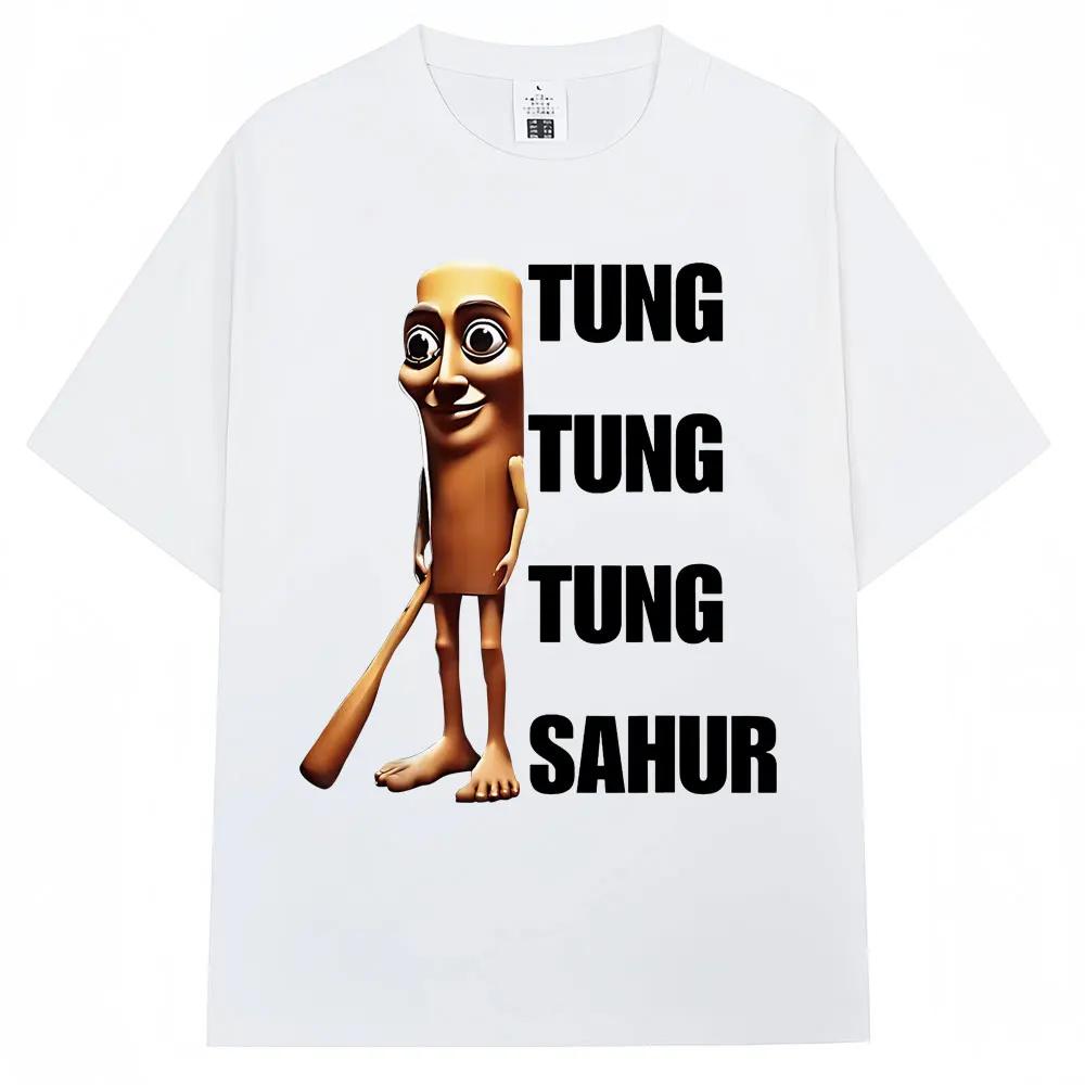 Tung Tung Tung Sahur Funny Baseball Bat Meme T Shirt Men Women Fashion Humor Popular T Shirts Loose Summer O-Neck T-Shirt