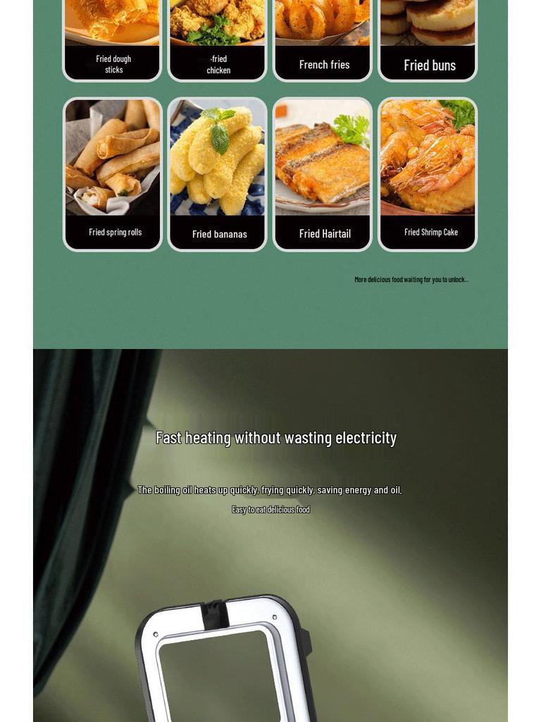 Electric Deep Fryer, 2.5L Large Capacity, with Fry Basket for French Fries