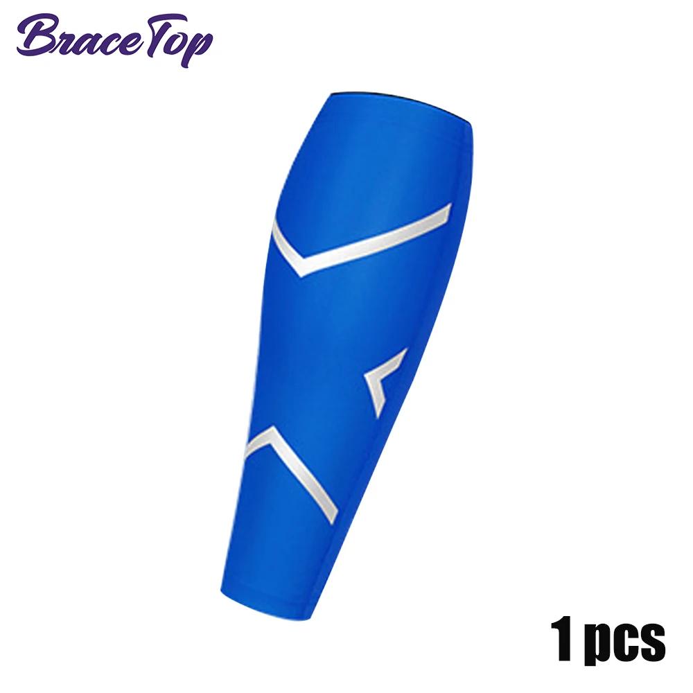 Bracetop 1 Pc Sports Calf Compression Sleeve Shin Splint Support Guard Leg Protection Sock For Basketball Running Cycling Travel