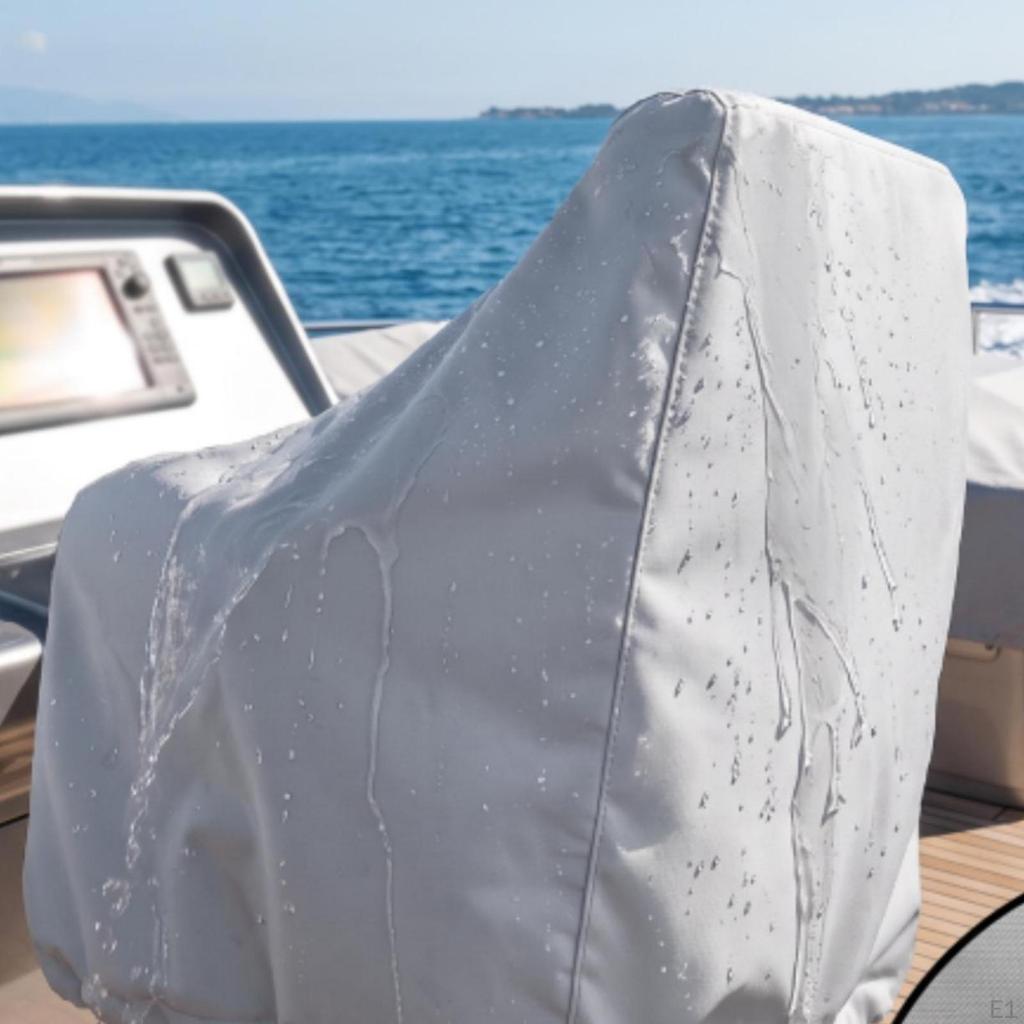 Boat Seat Cover with Elastic Hem Dustproof for Boats, Outdoor Decks
