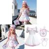 Kawaii Maid Outfit Set With Apron And Headpiece For Cosplay And Role Play