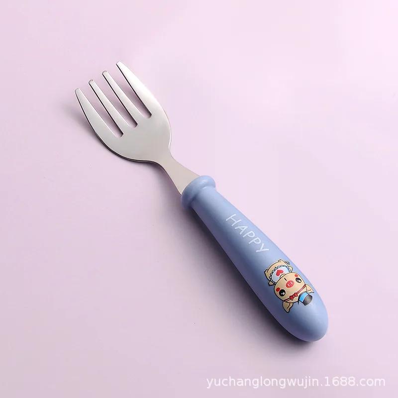 Baby Gadgets Children Utensil Toddler Dinnerware Infant Feeding Spoon Fork