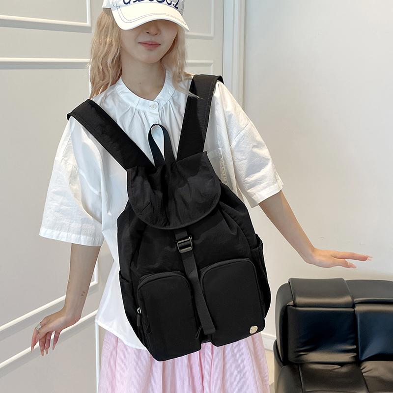 Waterproof Nylon Lightweight Large Capacity Multi-Pocket Backpack Women's Outdoor Travel Backpack