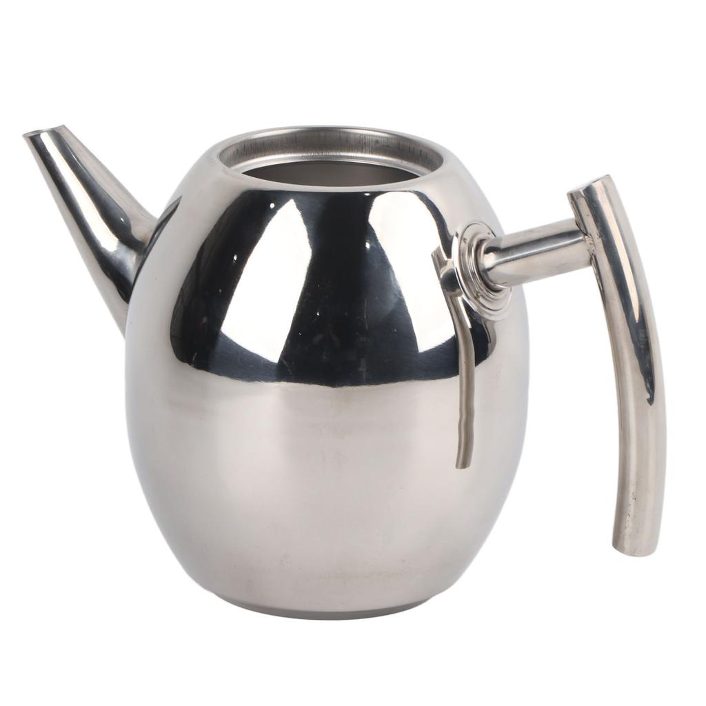 Edelstahl Teekanne Kaffeekanne Wasserkocher Mit Filter Große Kapazität(1L)