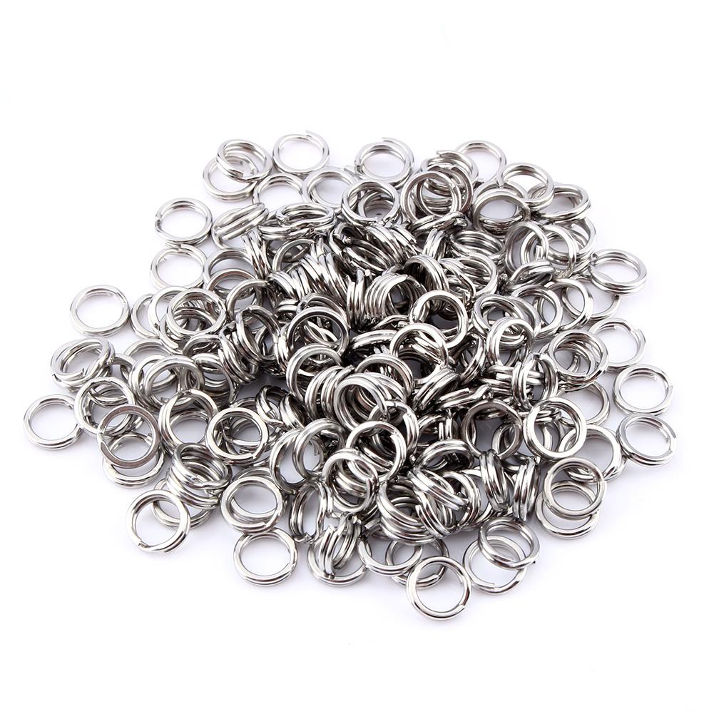 Gorące 200 szt. Wędkarskie Solidne Ze Stali Nierdzewnej Agrafki Kółka Łączniki Przynęt