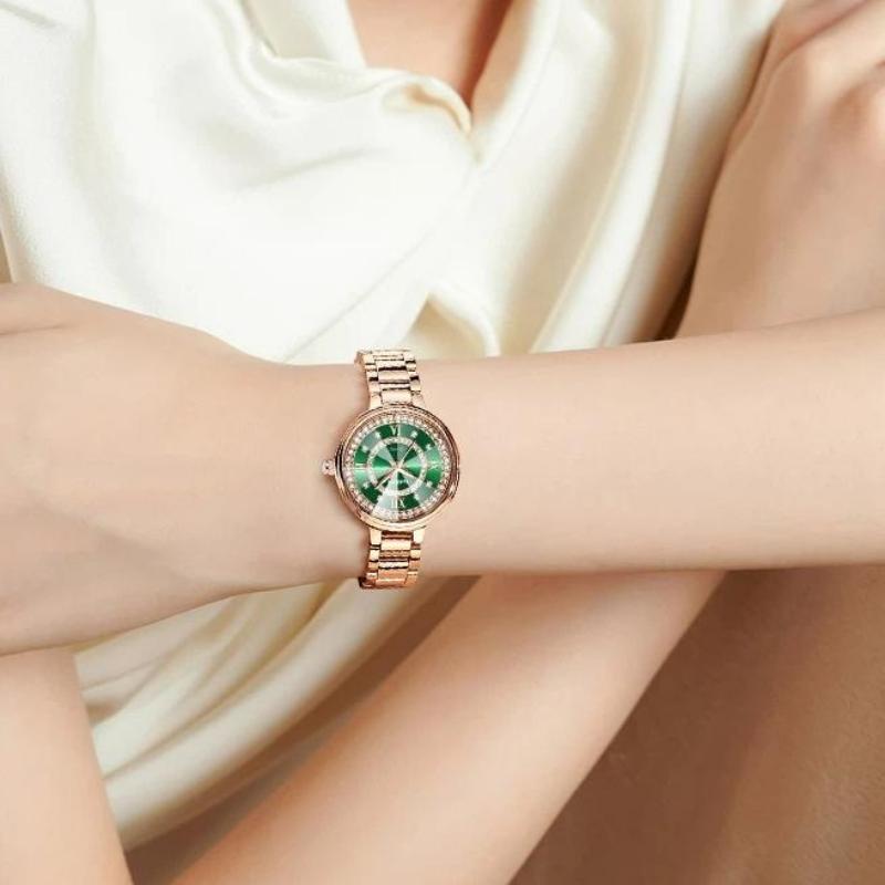 NIBOSI Diamond Dial Quartz Watch for Women Fashion Elegant Ladies Watches Stainless Steel Waterproof Women's Wristwatch