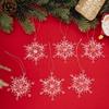 6pcs Acrylic Snowflake Pendant For Christmas Tree Decoration Transparent Snowflake Pendant Hanging Ornament For New Year Home Party